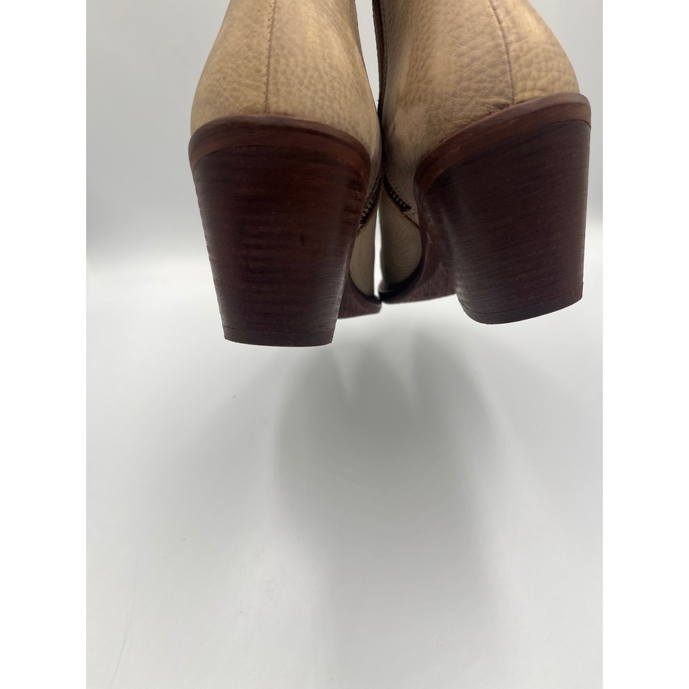 Veracruz Mallory Distressed Leather Cutout Booties EU 39 Tan Boho Made Spain - Picture 5 of 11